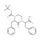 (2S,3′S)-2-(4′-Boc-3′-benzyl-2′-oxo-piperazin-1-yl)-3-phenylpropionic acid (CAS 193091-13-3) - chemical structure image