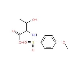 (2S,3R)-3-hydroxy-2-{[(4-methoxyphenyl)sulfonyl]amino}butanoic acid (CAS 113793-31-0) - chemical structure image