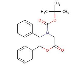 (2S,3R)-(&plus;)-N-Boc-6-oxo-2,3-diphenylmorpholine (CAS 112741-50-1) - chemical structure image