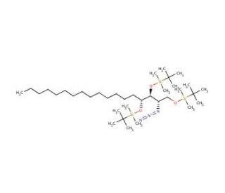 (2S,3S,4R)-2-Azido-1,3,4-tri-O-[(tert-butyldimethylsilyl)oxy]octadecane - chemical structure image