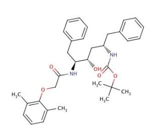 (2S,3S,5S)-2-(2,6-Dimethylphenoxyacetyl)amino-3-hydroxy-5-(tert-butyloxycarbonylamino)-1,6-diphenylhexane - chemical structur