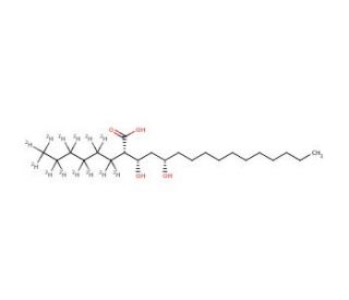 (2S,3S,5S)-2-Hexyl-3,5-dihydroxyhexadecanoic Acid-d13 - chemical structure image