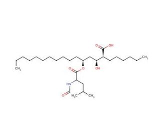 (2S,3S,5S)-5-[(N-Formyl-L-leucyl)oxy]-2-hexyl-3-hydroxyhexadecanoic Acid (CAS 130676-66-3) - chemical structure image