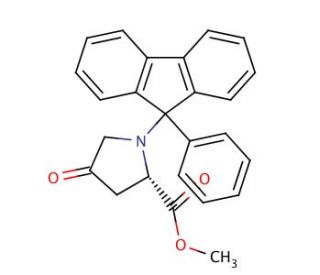 (2S)-4-Oxo-1-(9-phenylfluorenyl)-proline Methyl Ester (CAS 160882-76-8) - chemical structure image