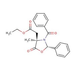 (2S,4R)-3-Benzoyl-4-ethoxylcarbonylmethyl-4-methyl-5-oxazolidinone - chemical structure image