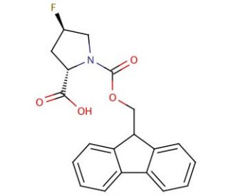 (2S,4R)-4-Fluoro-1-Fmoc-pyrrolidine-2-carboxylic acid (CAS 203866-20-0) - chemical structure image