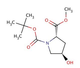 (2S,4R)-1-Boc-4-hydroxy-proline Methyl Ester (CAS 74844-91-0) - chemical structure image