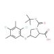 (2S,4S)-1-(tert-Butoxycarbonyl)-4-(2,4-dichloro-3,5-dimethylphenoxy)-2-pyrrolidinecarboxylic acid - chemical structure image