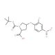 (2S,4S)-1-(tert-Butoxycarbonyl)-4-(2-chloro-4-nitrophenoxy)-2-pyrrolidinecarboxylic acid - chemical structure image