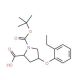 (2S,4S)-1-(tert-Butoxycarbonyl)-4-(2-ethylphenoxy)-2-pyrrolidinecarboxylic acid - chemical structure image