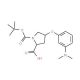 (2S,4S)-1-(tert-Butoxycarbonyl)-4-[3-(dimethyl-amino)phenoxy]-2-pyrrolidinecarboxylic acid - chemical structure image