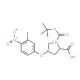 (2S,4S)-1-(tert-Butoxycarbonyl)-4-(3-methyl-4-nitrophenoxy)-2-pyrrolidinecarboxylic acid - chemical structure image