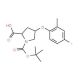 (2S,4S)-1-(tert-Butoxycarbonyl)-4-(4-fluoro-2-methylphenoxy)-2-pyrrolidinecarboxylic acid - chemical structure image