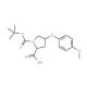 (2S,4S)-1-(tert-Butoxycarbonyl)-4-(4-methoxy-phenoxy)-2-pyrrolidinecarboxylic acid - chemical structure image