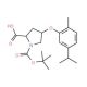 (2S,4S)-1-(tert-Butoxycarbonyl)-4-(5-isopropyl-2-methylphenoxy)-2-pyrrolidinecarboxylic acid - chemical structure image
