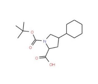 (2S,4S)-Boc-4-cyclohexyl-Pro-OH (CAS 394734-77-1) - chemical structure image