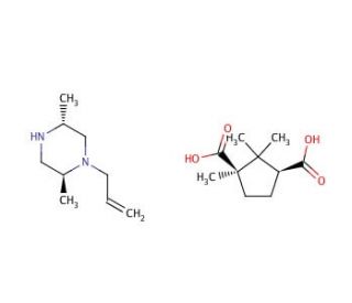 (&plus;)-(2S, 5R)-1-Allyl-2,5-dimethylpiperazine, (&plus;)-Camphoric Acid Salt - chemical structure image