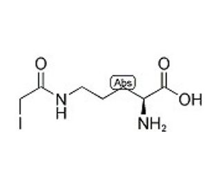 (2S)-(&plus;)-Amino-5-iodoacetamidopentanoic acid (CAS 35748-65-3) - chemical structure image