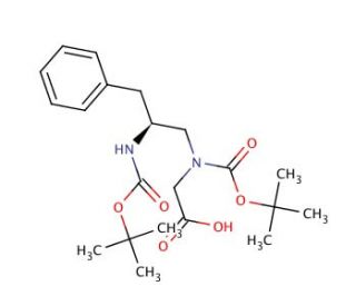 (2S)-N-(2-Boc-amino-3-phenylpropyl) Boc-glycine - chemical structure image