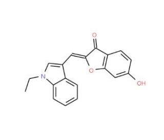 (2Z)-2-[(1-ethyl-1H-indol-3-yl)methylene]-6-hydroxy-1-benzofuran-3(2H)-one - chemical structure image