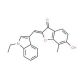 (2Z)-2-[(1-ethyl-1H-indol-3-yl)methylene]-6-hydroxy-7-methyl-1-benzofuran-3(2H)-one - chemical structure image