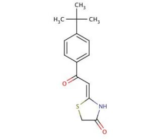 (2Z)-2-[2-(4-tert-butylphenyl)-2-oxoethylidene]-1,3-thiazolidin-4-one - chemical structure image