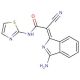 (2Z)-2-(3-amino-1H-isoindol-1-ylidene)-2-cyano-N-1,3-thiazol-2-ylacetamide - chemical structure image