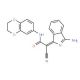 (2Z)-2-(3-amino-1H-isoindol-1-ylidene)-2-cyano-N-2,3-dihydro-1,4-benzodioxin-6-ylacetamide - chemical structure image