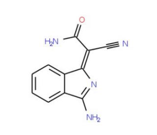 (2Z)-2-(3-amino-1H-isoindol-1-ylidene)-2-cyanoacetamide - chemical structure image