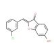 (2Z)-2-(3-chlorobenzylidene)-6-hydroxy-1-benzofuran-3(2H)-one - chemical structure image