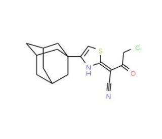(2Z)-2-[4-(1-adamantyl)-1,3-thiazol-2(3H)-ylidene]-4-chloro-3-oxobutanenitrile - chemical structure image