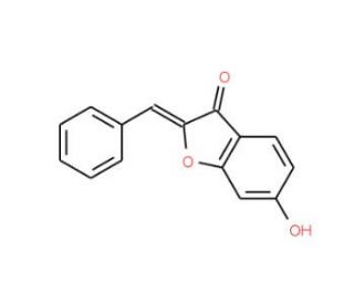 (2Z)-2-benzylidene-6-hydroxy-1-benzofuran-3(2H)-one - chemical structure image