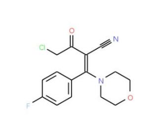 (2Z)-2-(chloroacetyl)-3-(4-fluorophenyl)-3-morpholin-4-ylacrylonitrile - chemical structure image