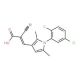 (2Z)-2-cyano-3-[1-(2,5-dichlorophenyl)-2,5-dimethyl-1H-pyrrol-3-yl]acrylic acid - chemical structure image