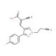 (2Z)-2-cyano-3-[1-(2-cyanoethyl)-3-(4-fluorophenyl)-1H-pyrazol-4-yl]acrylic acid - chemical structure image