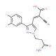 (2Z)-3-[1-(3-amino-3-oxopropyl)-3-(3,4-difluorophenyl)-1H-pyrazol-4-yl]-2-cyanoacrylic acid - chemical structure image
