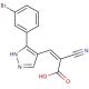 (2Z)-3-[3-(3-bromophenyl)-1H-pyrazol-4-yl]-2-cyanoacrylic acid - chemical structure image
