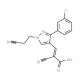 (2Z)-3-[3-(3-chlorophenyl)-1-(2-cyanoethyl)-1H-pyrazol-4-yl]-2-cyanoacrylic acid - chemical structure image
