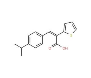 (2Z)-3-(4-isopropylphenyl)-2-thien-2-ylacrylic acid - chemical structure image