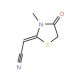 (2Z)-(3-methyl-4-oxo-1,3-thiazolidin-2-ylidene)acetonitrile (CAS 56196-65-7) - chemical structure image