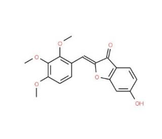 (2Z)-6-hydroxy-2-(2,3,4-trimethoxybenzylidene)-1-benzofuran-3(2H)-one - chemical structure image