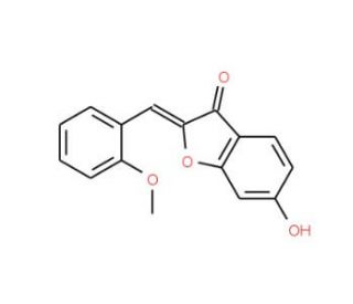(2Z)-6-hydroxy-2-(2-methoxybenzylidene)-1-benzofuran-3(2H)-one - chemical structure image