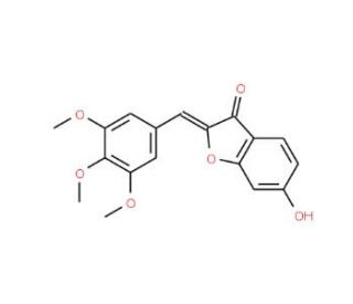 (2Z)-6-hydroxy-2-(3,4,5-trimethoxybenzylidene)-1-benzofuran-3(2H)-one - chemical structure image
