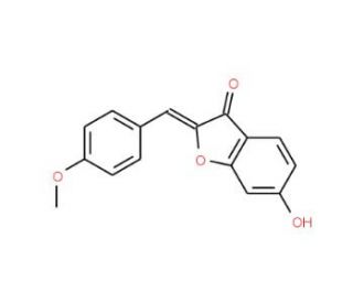 (2Z)-6-hydroxy-2-(4-methoxybenzylidene)-1-benzofuran-3(2H)-one - chemical structure image