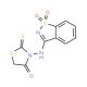 3-[(1,1-dioxido-1,2-benzisothiazol-3-yl)amino]-2-thioxo-1,3-thiazolidin-4-one - chemical structure image