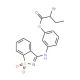 3-[(1,1-dioxido-1,2-benzisothiazol-3-yl)amino]phenyl 2-bromobutanoate - chemical structure image