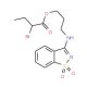3-[(1,1-dioxido-1,2-benzisothiazol-3-yl)amino]propyl 2-bromobutanoate - chemical structure image
