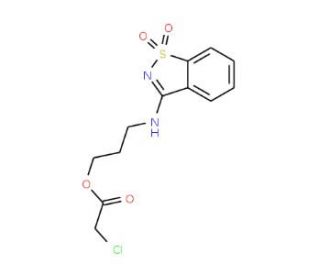 3-[(1,1-dioxido-1,2-benzisothiazol-3-yl)amino]propyl chloroacetate - chemical structure image
