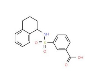 3-[(1,2,3,4-tetrahydronaphthalen-1-ylamino)sulfonyl]benzoic acid - chemical structure image