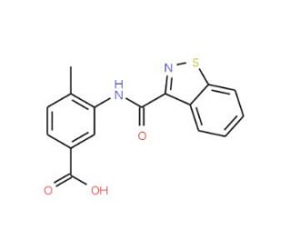 3-[(1,2-Benzisothiazol-3-ylcarbonyl)amino]-4-methylbenzoic acid - chemical structure image